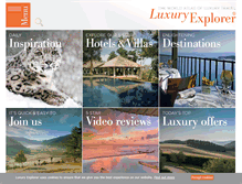 Tablet Screenshot of luxuryexplorer.com